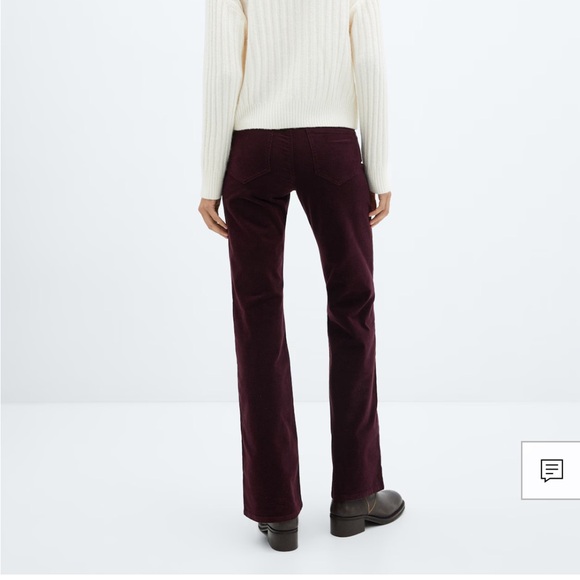 Mango mid-rise corduroy flare jeans - Picture 3 of 12